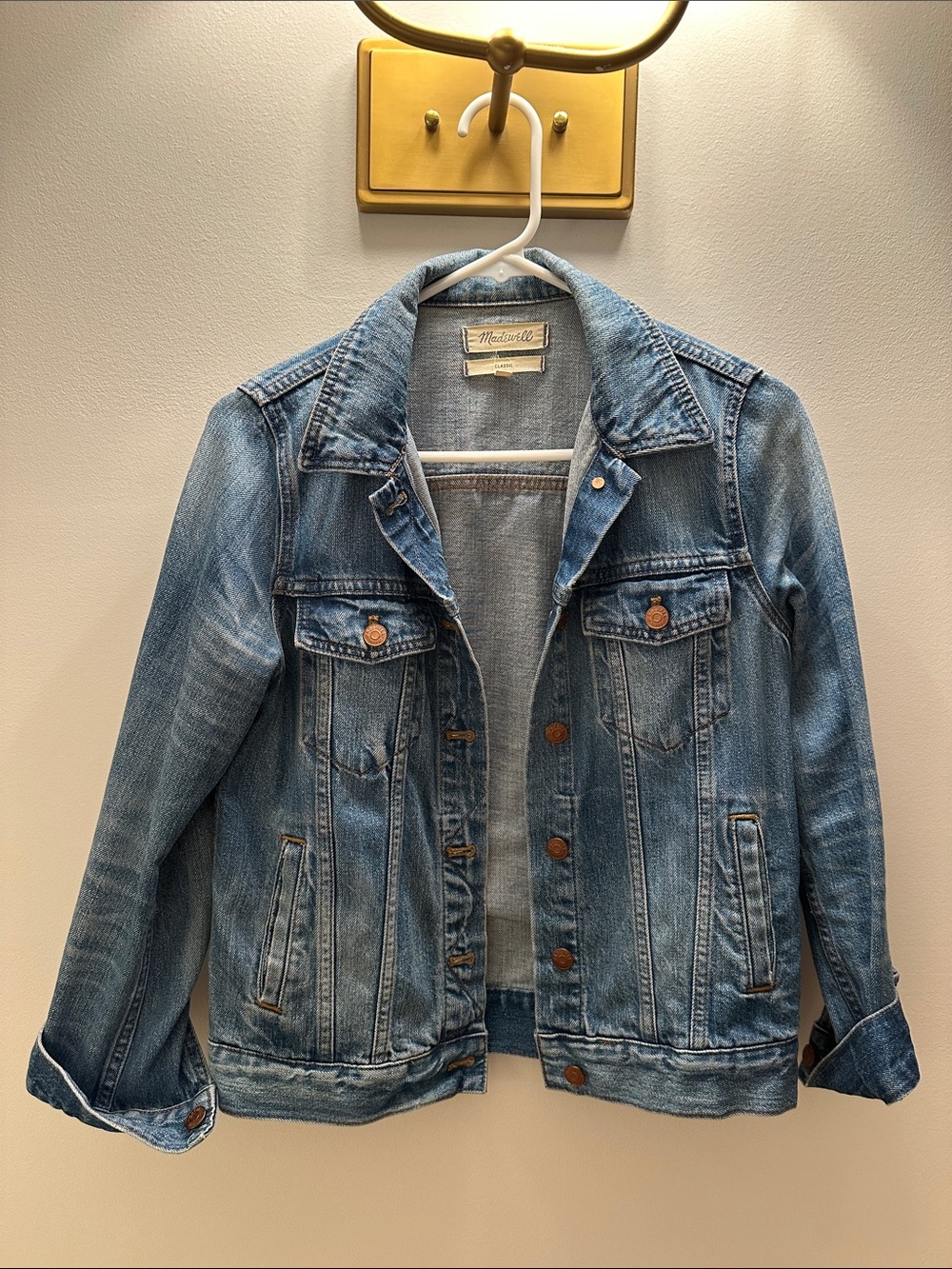 Madewell Washed Blue Denim Trucker Jacket